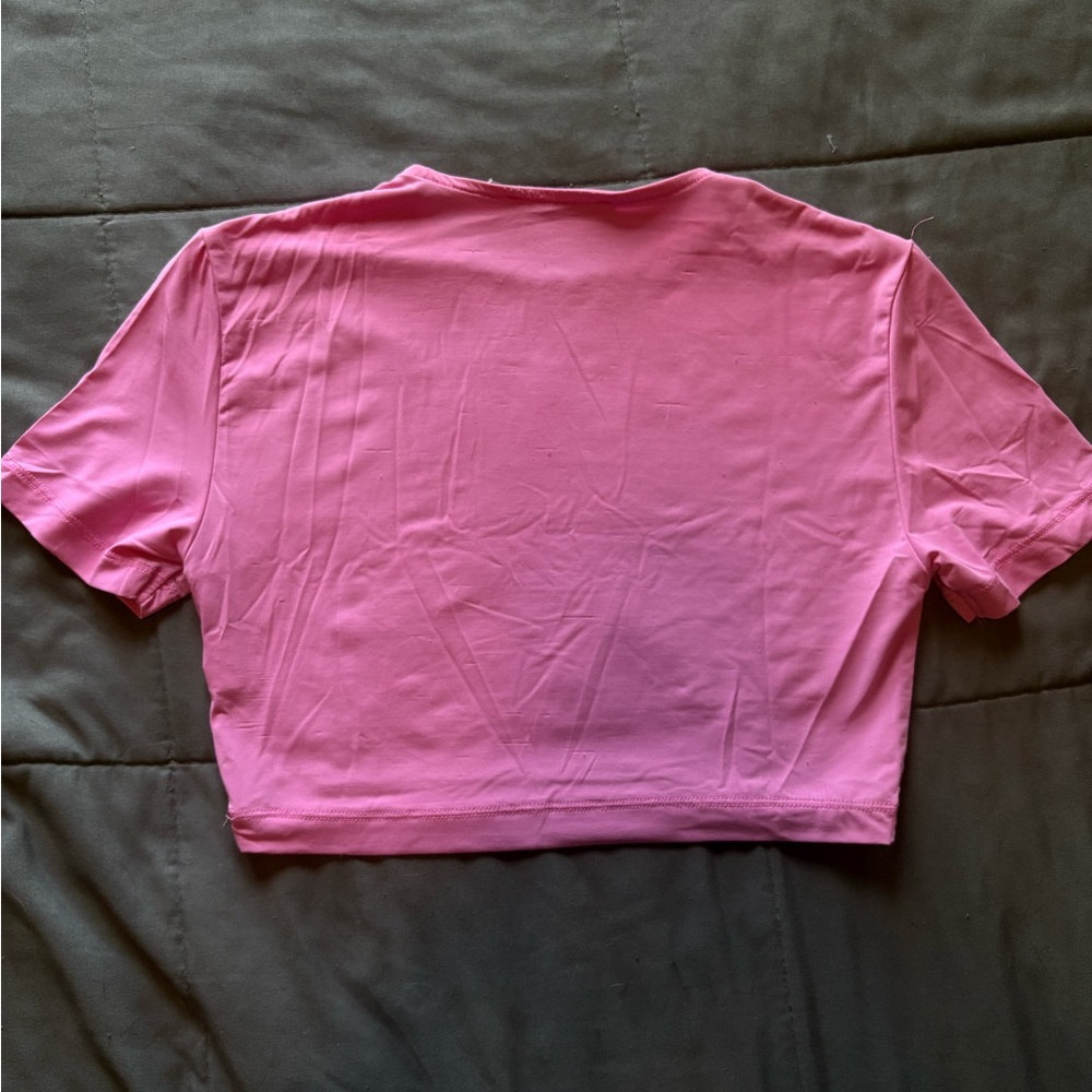 Zara Vibrant Pink Crop Top - Picture 2 of 3